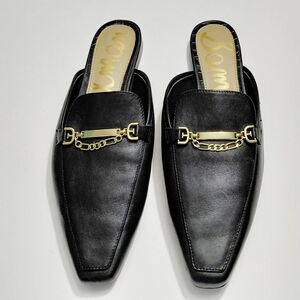 SAM EDELMAN Women's Evelan Black Leather Mule Size 9M
